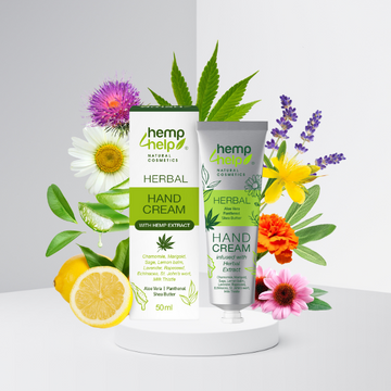 Natural Hand Cream - Intensive Advanced Care Moisturizing&Healing-Bio Shea Butter,Hemp,Aloe Vera,Chamomile,Lavender-50ml For Normal To Dry Hands,Absorbs Quickly,Plastic Free Packaging