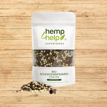 Superfood | Knusprige Bio Schoko Hanf Samen Fusion mit viel Protein 