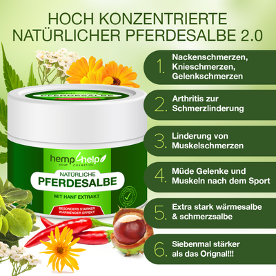 Bio 𝐇𝐀𝐍𝐅 Pferdesalbe Extra Stark WÄRMENDER EFFEKT