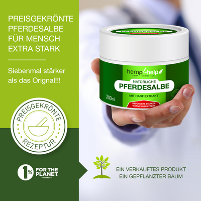 Bio 𝐇𝐀𝐍𝐅 Pferdesalbe Extra Stark WÄRMENDER EFFEKT