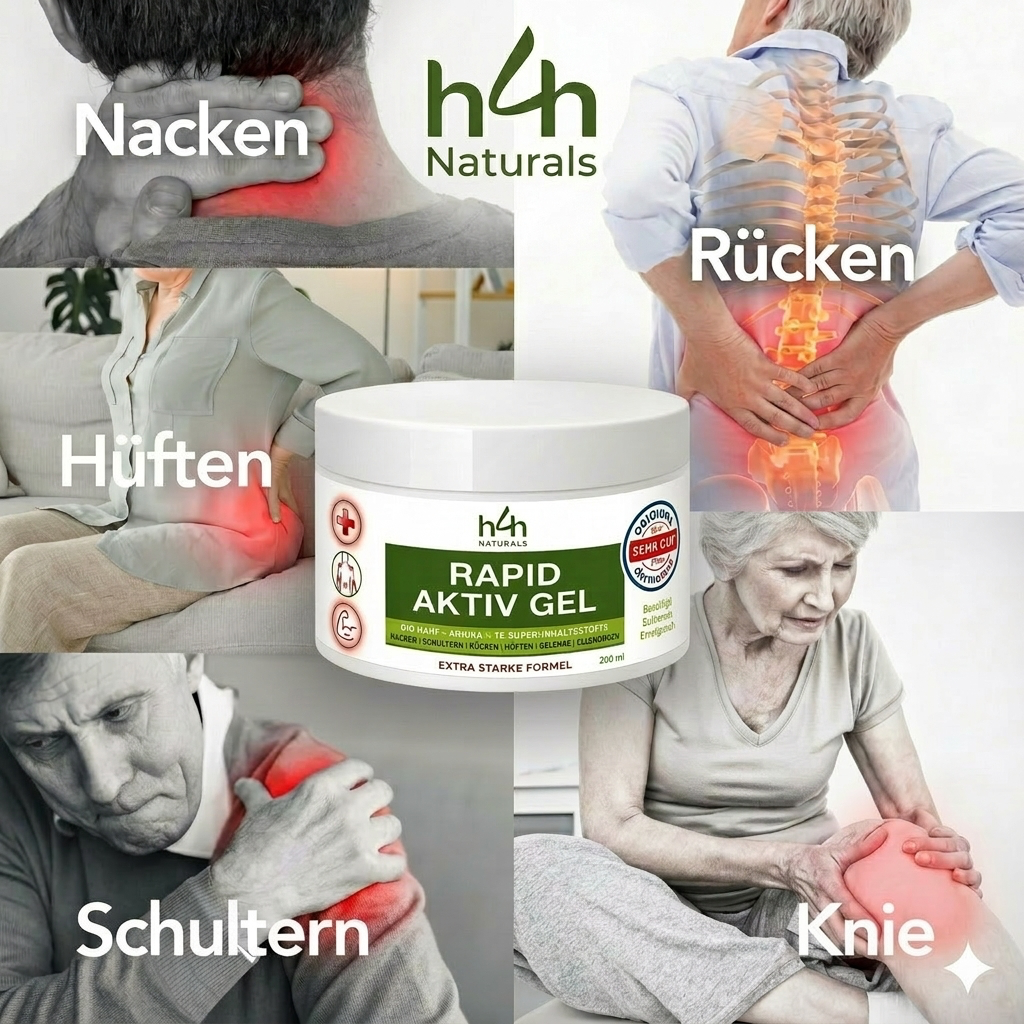 Schmerzsalbe extra stark für Nacken Rücken Knie Schultern Hüften bei Muskelverspannung Gelenkschmerzen kühlendes Hanf Schmerzgel
