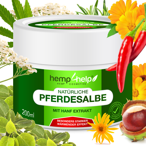 Bio 𝐇𝐀𝐍𝐅 Pferdesalbe Extra Stark WÄRMENDER EFFEKT