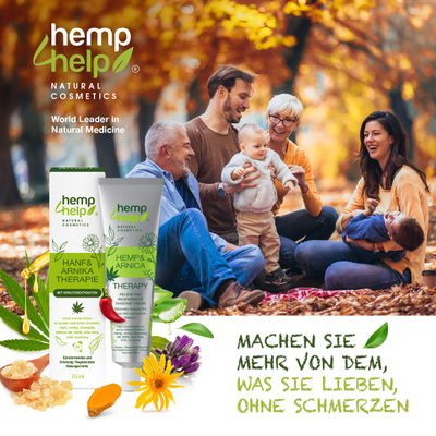 Hemp&Arnica Therapy Cream 75ml - Bruising and Swelling, Pain and Inflammation relief. High Concentration of Hemp-Arnika-Boswellia-Vitamin B6 & MSM, Aloe Vera, Shea Butter, Chili & Turmeric
