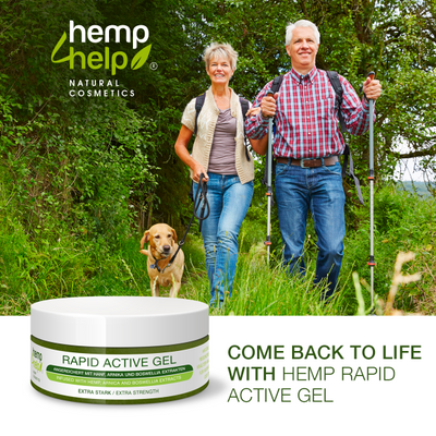 Hanf Rapid Active Gel 1er Pack bei Knie, Gelenk-, Nacken- u. Muskel-Schmerzen, Arthrose, Rheuma 200ml