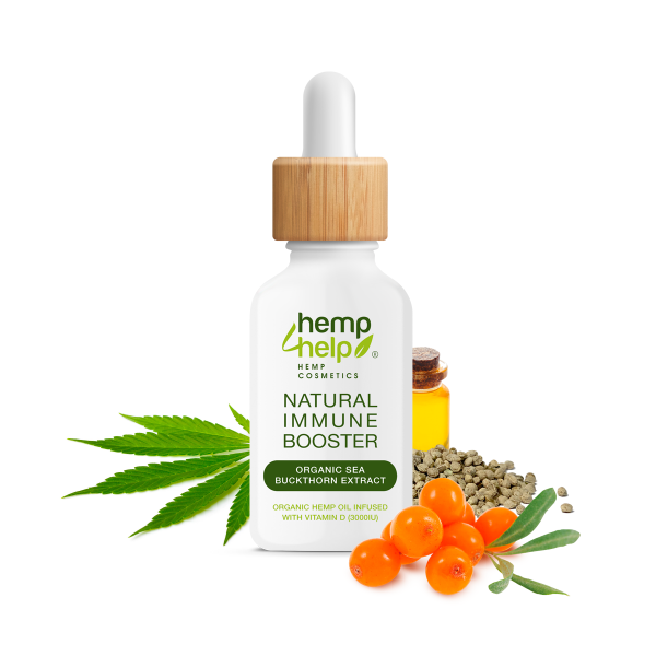 Raw Herbal Immun-Booster mit Vitamin D3000IU Bio Sanddorn Extrakt und Bio Hanfsamenöl angereichert Natural Vitamin-C 2000mg-Omega 3-6-7-9-Keine zusätzlichen Aromen, natürlicher Geschmack, zuckerfrei