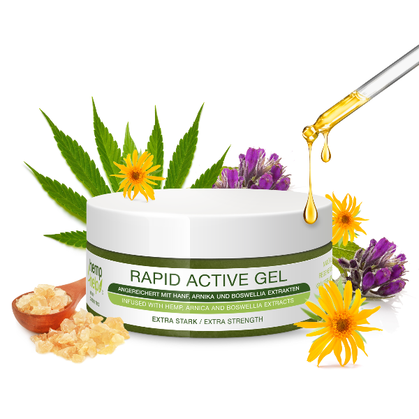 Hanf Rapid Active Gel 1er Pack bei Knie, Gelenk-, Nacken- u. Muskel-Schmerzen, Arthrose, Rheuma