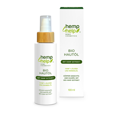 Bio Hanf Haut-Öl mit Jojoba-Öl und Mandel-Öl 100ml